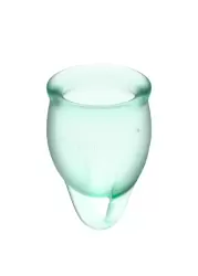 Набор менструальных чаш Satisfyer Feel confident Menstrual Cup (light green)