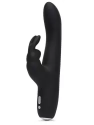 Изогнутый вибратор-кролик Fifty Shades of Grey Greedy Girl Slimline, 22,8 см, силикон, черный