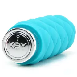 Мини вибромассажер с насадкой Charms Plush - Blue