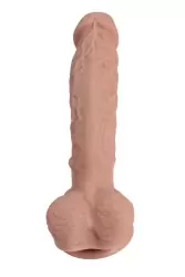 Реалистичный фаллоимитатор с мошонкой Real Man на присоске 20,5 х 4,5 см – телесный