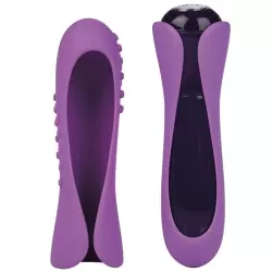 Дизайнерский мини массажер с двумя насадками Io - Lavender