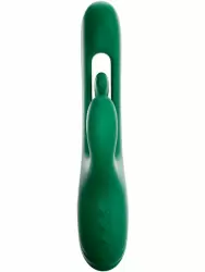 Инновационный вибратор-кролик Amovibe Zenora, 26 см, силикон, зелёный
