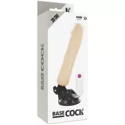 Реалистичный вибратор Dream Love BASECOCK REALISTIC VIBRATOR REMOTE CONTROL FLESH, пульт Д/У белый, 20 см, ТПР, светлый телесный