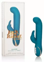 Вибратор с усиленной стимуляцией точки G Calexotics Jack Rabbit Signature Silicone Rocking G Rabbit - голубой