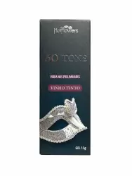 Возбуждающий гель Hot Flowers 50 Tons для двоих с эффектом вибрации и ароматом красного вина, 15 мл