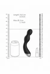 Вибратор для точки G с электростимуляцией и пультом управления E-Stim G/P-Spot Vibrator: 19 см, 10 режимов работы, 11000 оборотов/мин, АБС/силикон