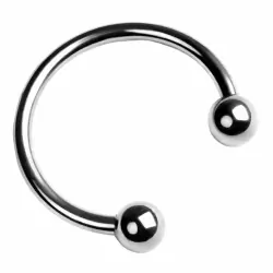 Незамкнутое кольцо на головку пениса TOYFA Metal – серебристый