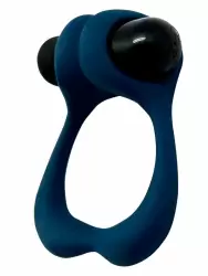 Эрекционное виброкольцо Alive Nutty, диаметр 3,18 см, силикон, синий