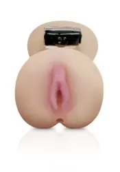 Вагина-мастурбатор с кольцом для тренировок DP Cocktrainer System – телесный