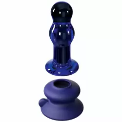 Стеклянный анальный вибратор с пультом ДУ Icicles № 83: 10.6 см, 10 режимов работы