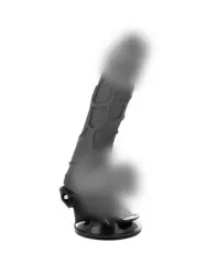 Вибромассажер с пультом управления BASECOCK REALISTIC VIBRATOR REMOTE CONTROL BLACK 19.5CM