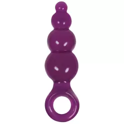 Анальная пробка с кольцом Jolie Ripples Small – фиолетовая