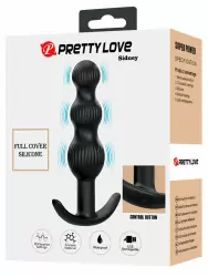 Анальный вибростимулятор Baile Sidney, 3 бусины, 10 режимов, 10,9 см