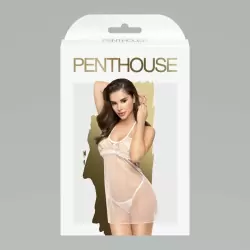 Пеньюар Penthouse All yours white (S/M) в комплекте с трусиками