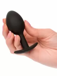 Утяжеленная анальная пробка California Exotic Novelties Weighted Silicone Plug, 7,5 см, силикон