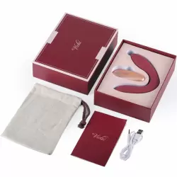 Вибратор для пар с пультом ДУ Hercules wine red, вишневый