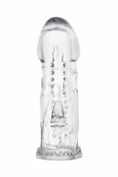 Насадка на пенис TOYFA с клиторальным стимулятором - прозрачный