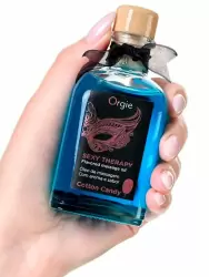 Комплект для сладких игр Orgie Lips массажное масло для поцелуев, перо, сахарная вата, 100 мл