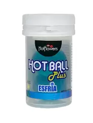 Лубрикант в виде двух шариков Hot Flowers Plus Esfria с охлаждающим эффектом, масляная основа, 6 грамм