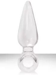 Анальная пробка средняя с кольцом Jolie Pleasures - Clear