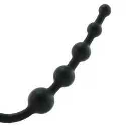 Анальная цепочка с вибростимулятором Mood Kinky – черная