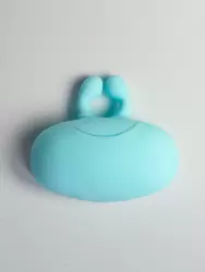 Вибратор для орального секса Youvic 4,9 см, с пультом Д/У, силикон, бирюзовый