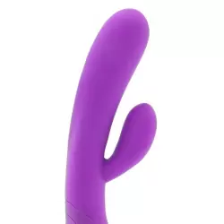 Изогнутый вибратор-кролик Impress “g”, 21 см, 12 режимов, силикон,  фиолетовый