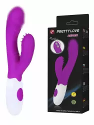 Вибратор-кролик Andre с функцией переминания – малиновый