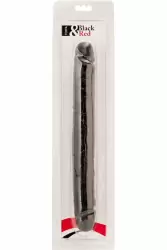 Двухсторонний фаллоимитатор TOYFA Black&Red - черный