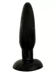 Гибкая анальная пробка Butt Blug на присоске – черный