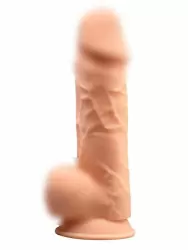 Реалистичный фаллоимитатор SILEXD Model 1 с мошонкой, 21,5 см, силикон, телесный