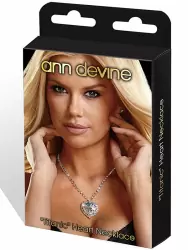 Цепочка с сердцем Ann Devine - Titanic Heart Necklace с большим кристаллом – серебристый