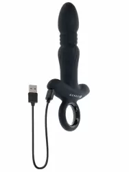 Анальный вибростимулятор Evolved Slayer, с поступательными движениями, 9 режимов, 20 см