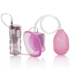 Клиторальный стимулятор с вакуумной помпой Vibro Pussy Sucker – розовый