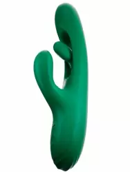 Инновационный вибратор-кролик Amovibe Zenora, 26 см, силикон, зелёный