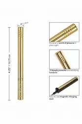 Ультратонкий вибратор Hidden Pleasures (Золотой): 10.75 см, 10 режимов вибрации, АБС/металл