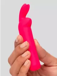 Яркая вибропуля Happy Rabbit, 11,3 см, силикон, розовая