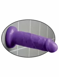 Толстый дилдо с присоской Dillio Purple - 6 Chub – фиолетовый