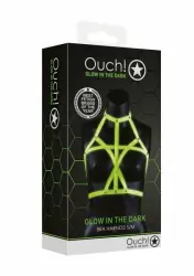 Портупея Bra Harness - Glow in the Dark - Neon Green/Black - S/M