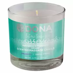 Массажная свеча Dona Let Me Tease You Naughty с феромонами – весенний, 135 г