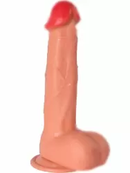Реалистичный фаллоимитатор REAL, с пультом Д/У, 20 режимов, 22 см, ТПЕ