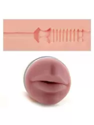 Мастурбатор ротик Fleshlight SIAC Banana Cream Soda в банке - розовый