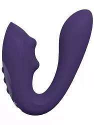 Вибратор Shots Toys Yuki, 10 скоростей, с массажными шариками, фиолетовый