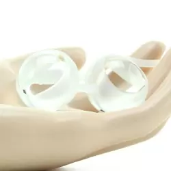 Вагинальные шарики Ben Wa Kegels стеклянные на силиконовой сцепке