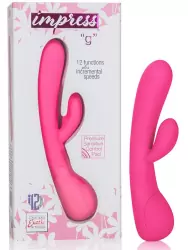 Вибромассажер Impress “g” со стимуляцией клитора – розовый