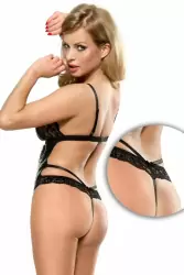 Соблазнительное боди Demoniq Zoe с открытой задней частью – L/XL