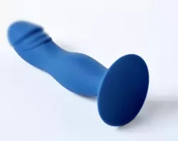 Анальная пробка Hercules из силикона, цвет синий