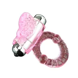 Эрекционное виброкольцо Sweet Vibration Ring с язычком – розовый