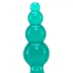 Анальная пробка с кольцом Jolie Ripples Mini – голубая