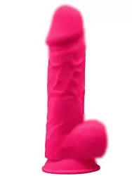 Реалистичный фаллоимитатор SILEXD Model 2, с мошонкой, 21,7 см, силикон, розовый